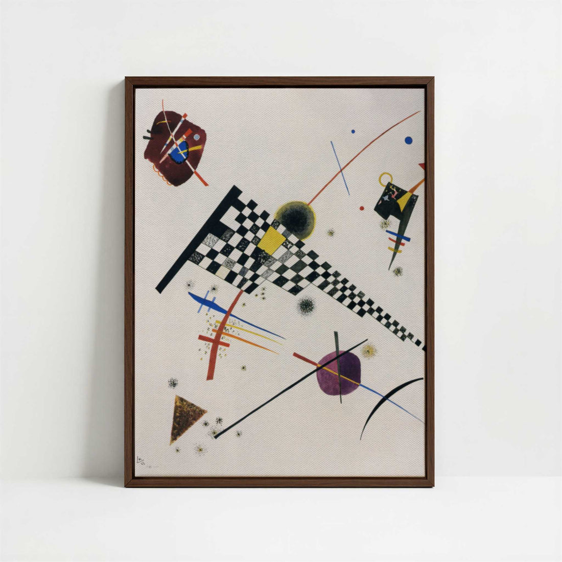 Framed Canvas - Framed canvas in dark wood color frame