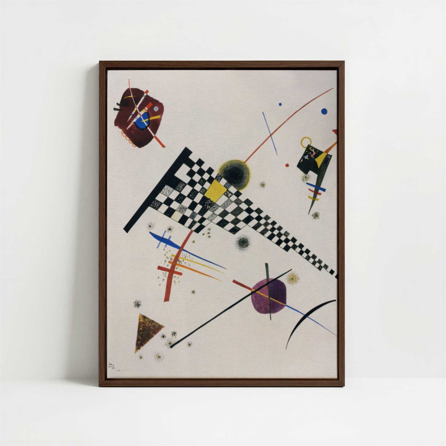 Framed Canvas - Framed canvas in dark wood color frame