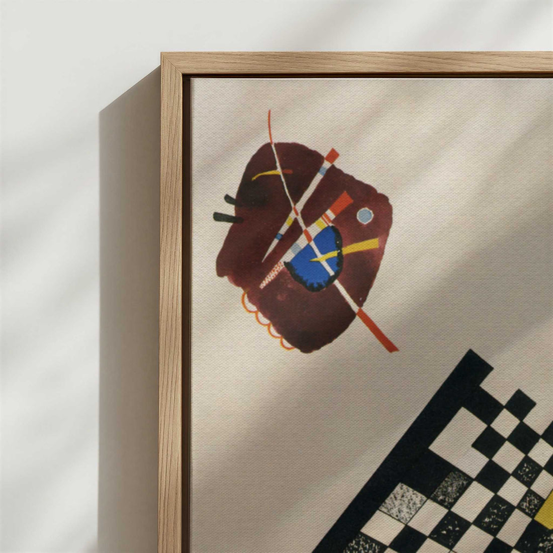 Framed Canvas - Close-up detail and texture of the framed canvas