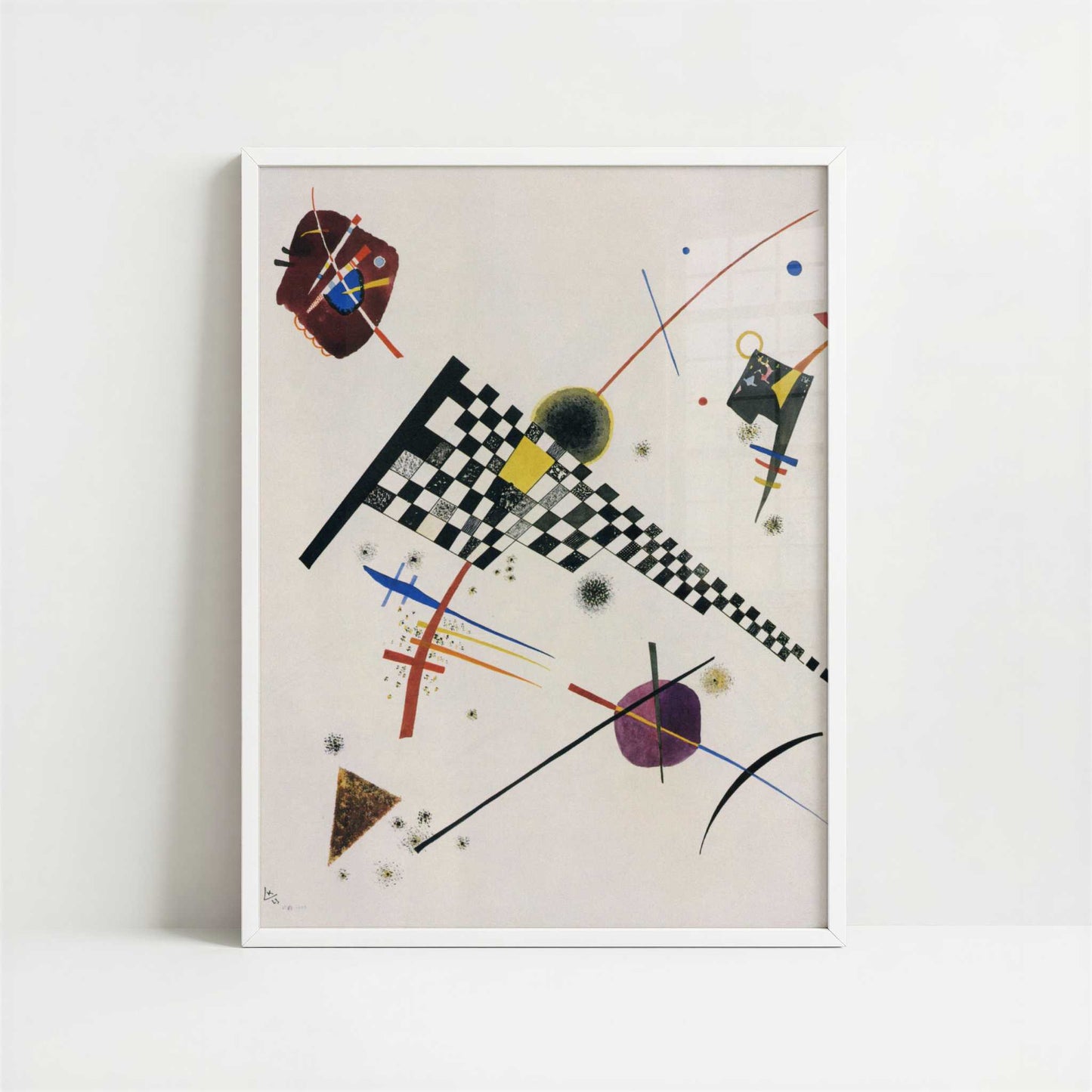 Grid (1923) by Wassily Kandinsky – Art Print - Art print in white frame