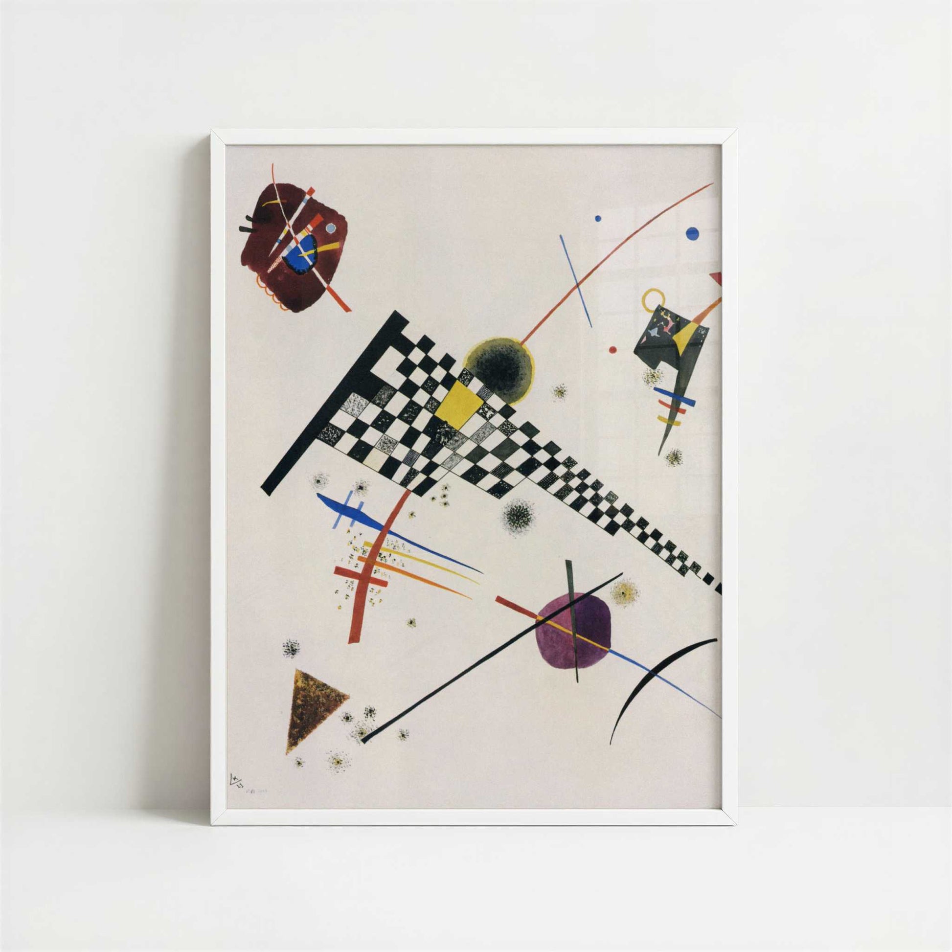 Grid (1923) by Wassily Kandinsky – Art Print - Art print in white frame