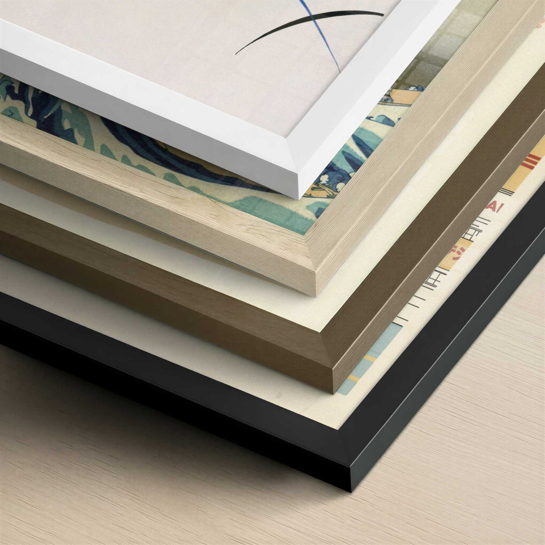 Grid (1923) by Wassily Kandinsky – Art Print - Close-up detail of the different frames