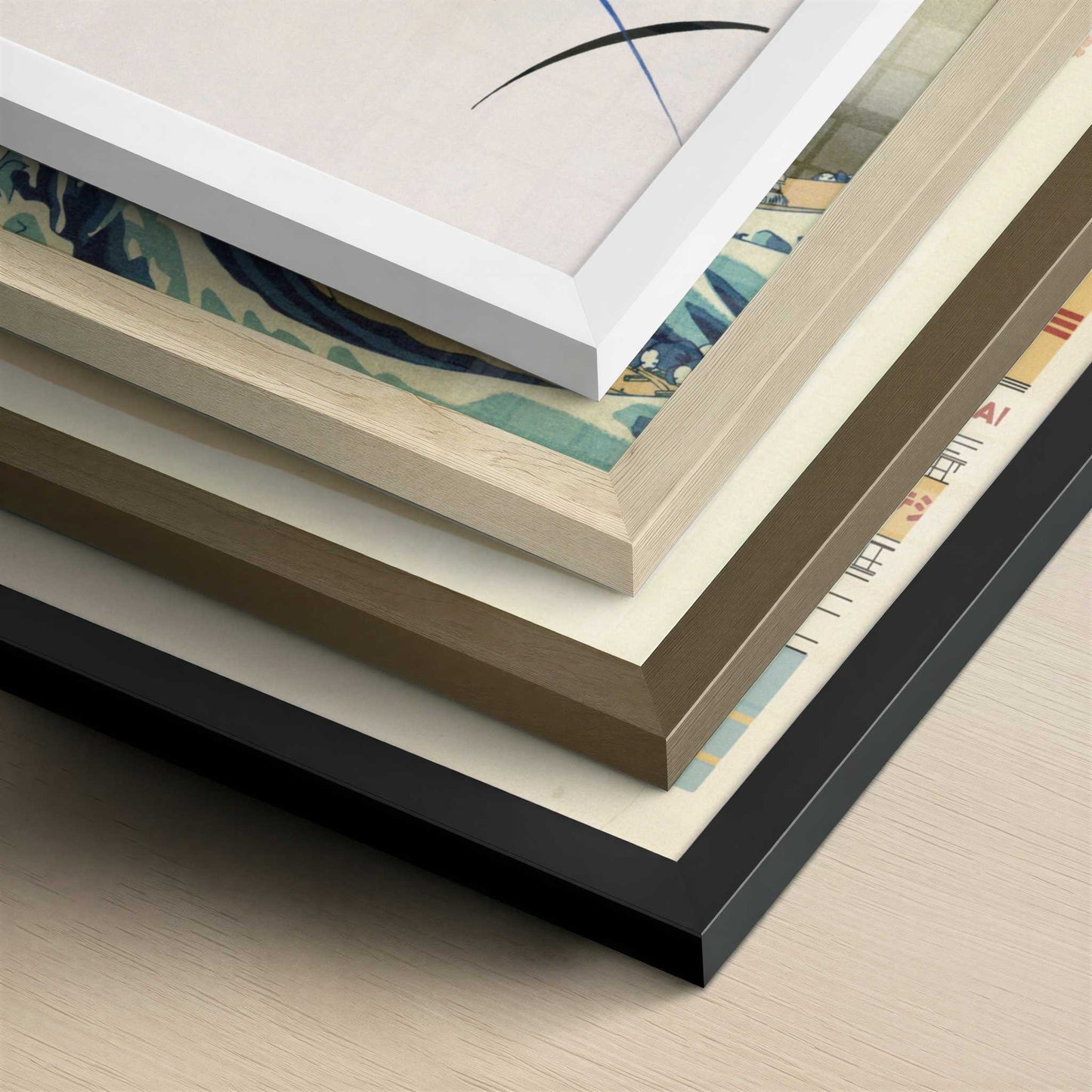 Grid (1923) by Wassily Kandinsky – Art Print - Close-up detail of the different frames