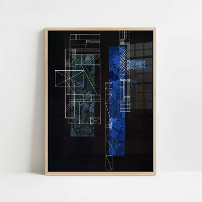 Grids (1935) by Wassily Kandinsky – Art Print - Art print in oak frame