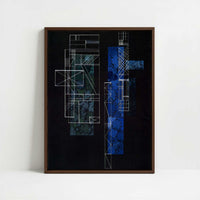 Framed Canvas - Framed canvas in dark wood color frame