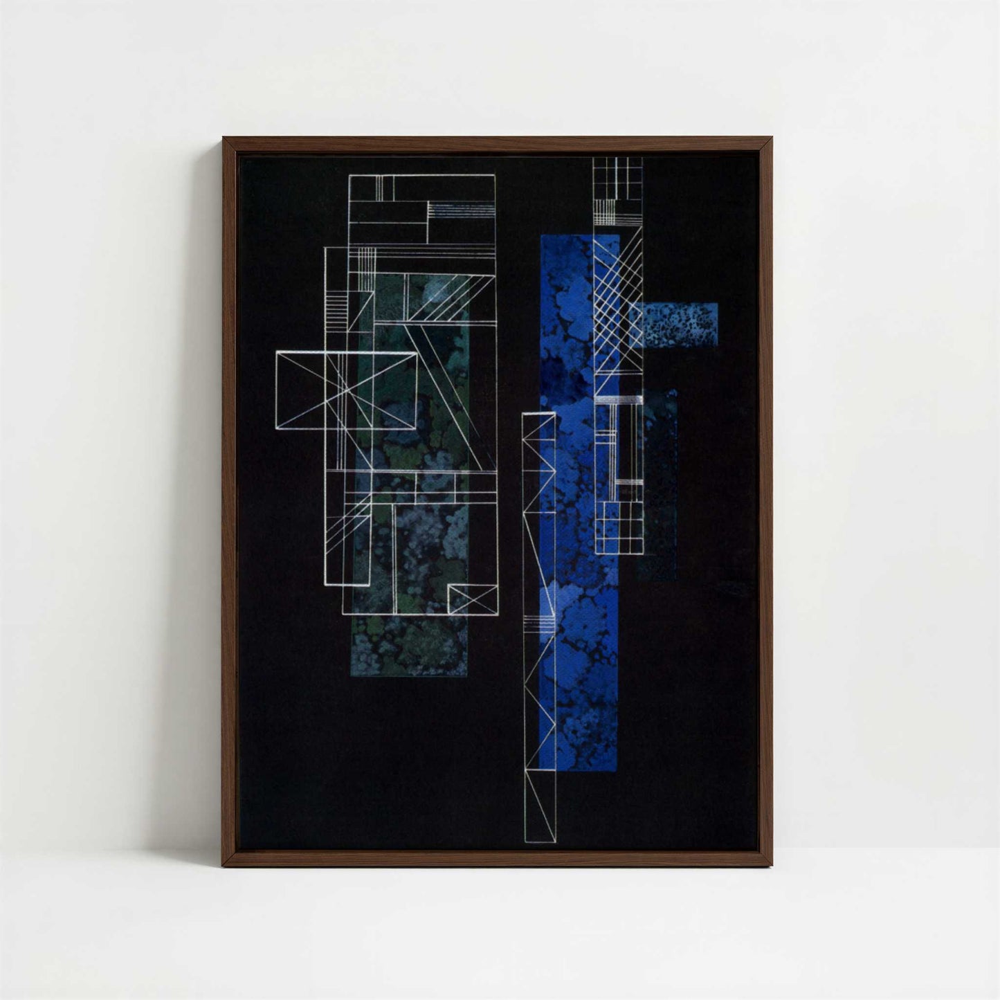 Framed Canvas - Framed canvas in dark wood color frame