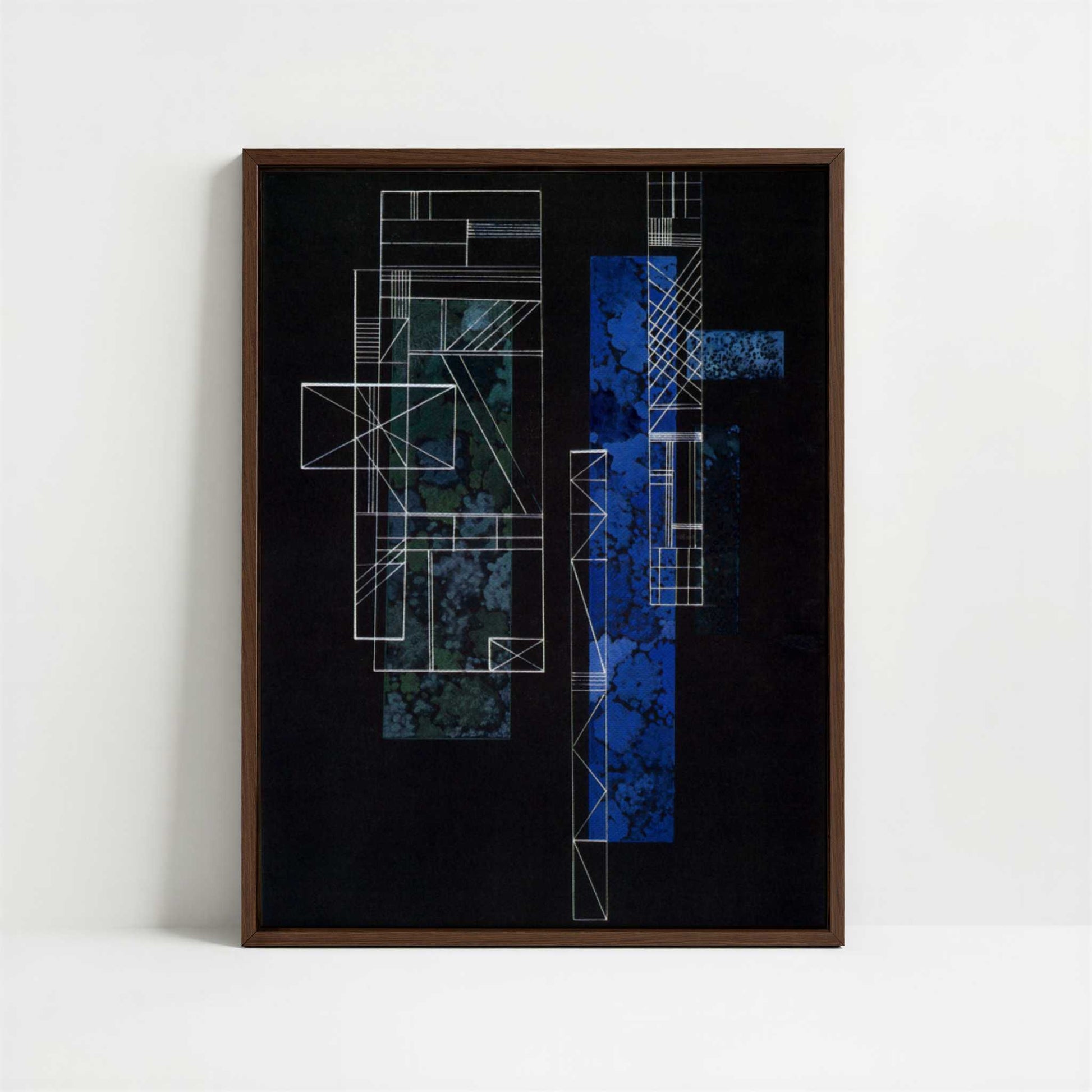 Framed Canvas - Framed canvas in dark wood color frame