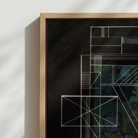 Framed Canvas - Close-up detail and texture of the framed canvas