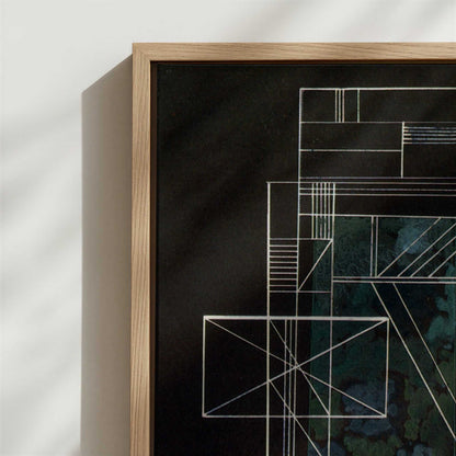 Framed Canvas - Close-up detail and texture of the framed canvas