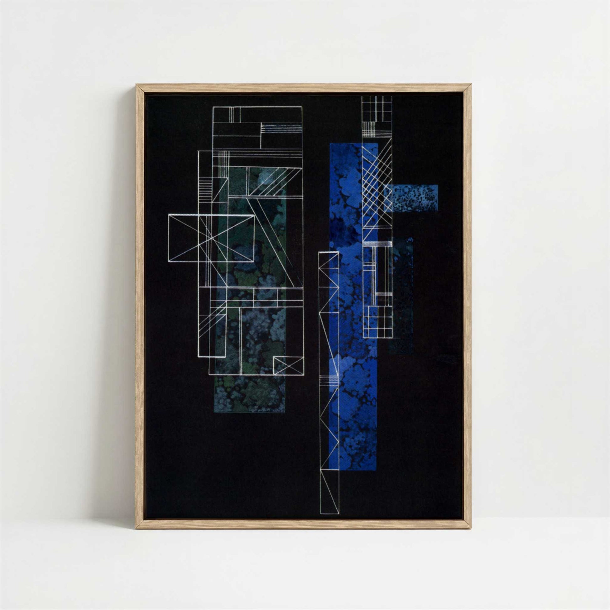 Framed Canvas - Framed canvas in oak color frame