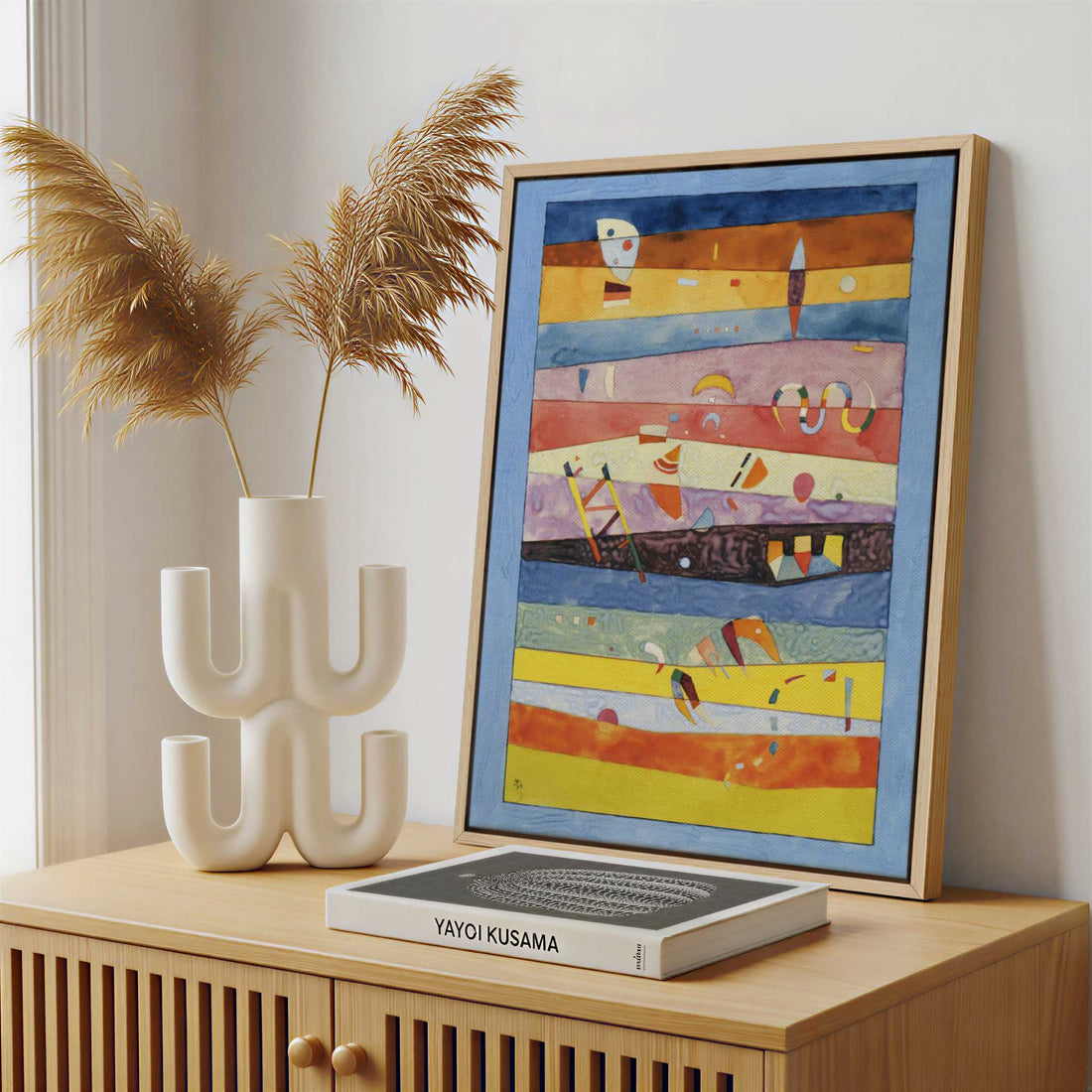 Framed Canvas - Framed canvas in a stylish interior setting