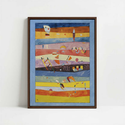 Framed Canvas - Framed canvas in dark wood color frame