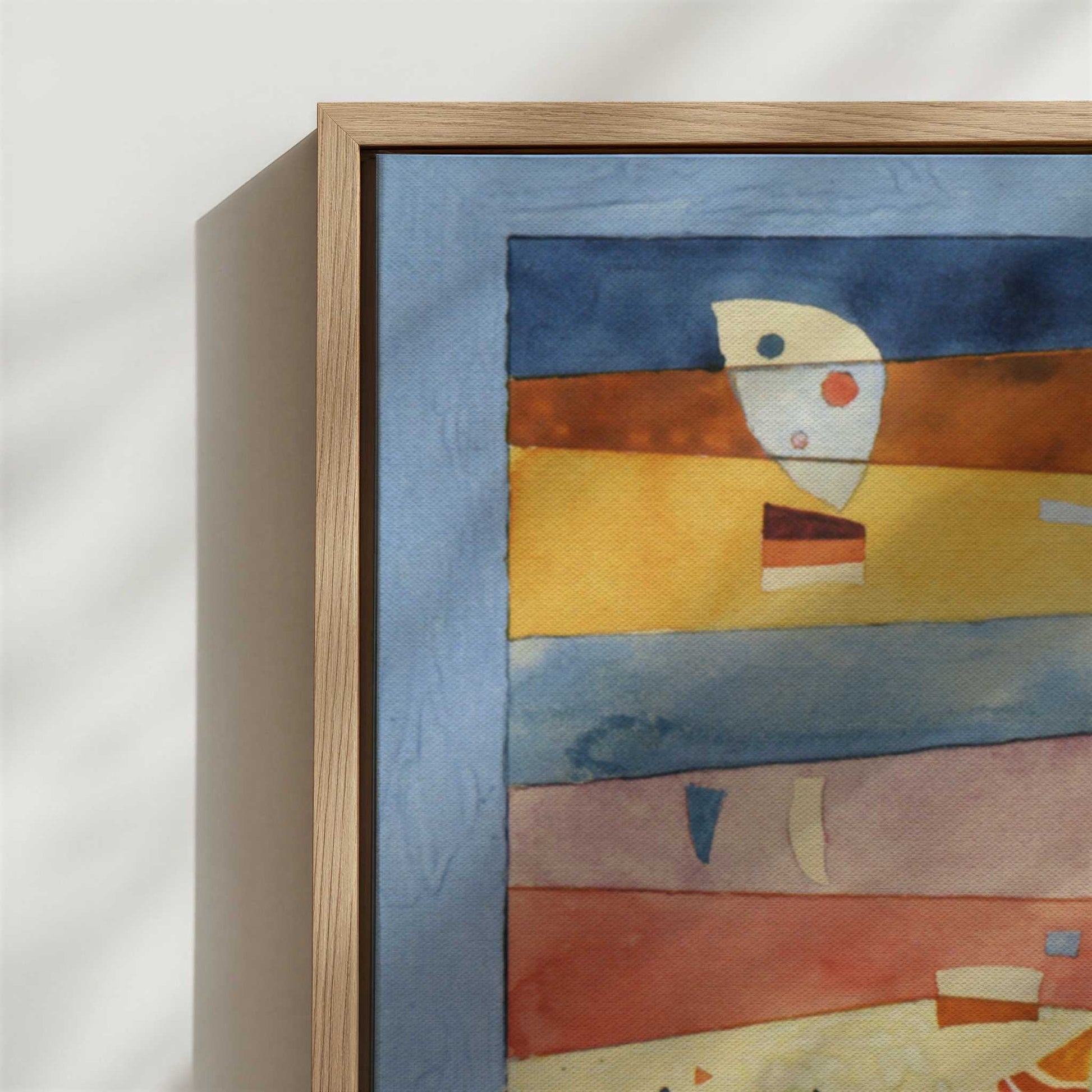 Framed Canvas - Close-up detail and texture of the framed canvas