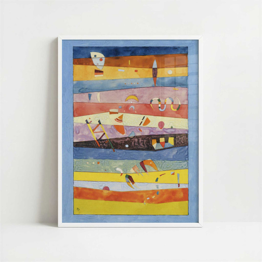 Horizontals (1939) by Wassily Kandinsky – Art Print - Art print in white frame