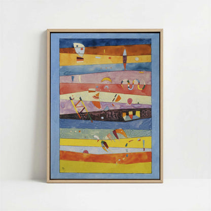 Framed Canvas - Framed canvas in oak color frame