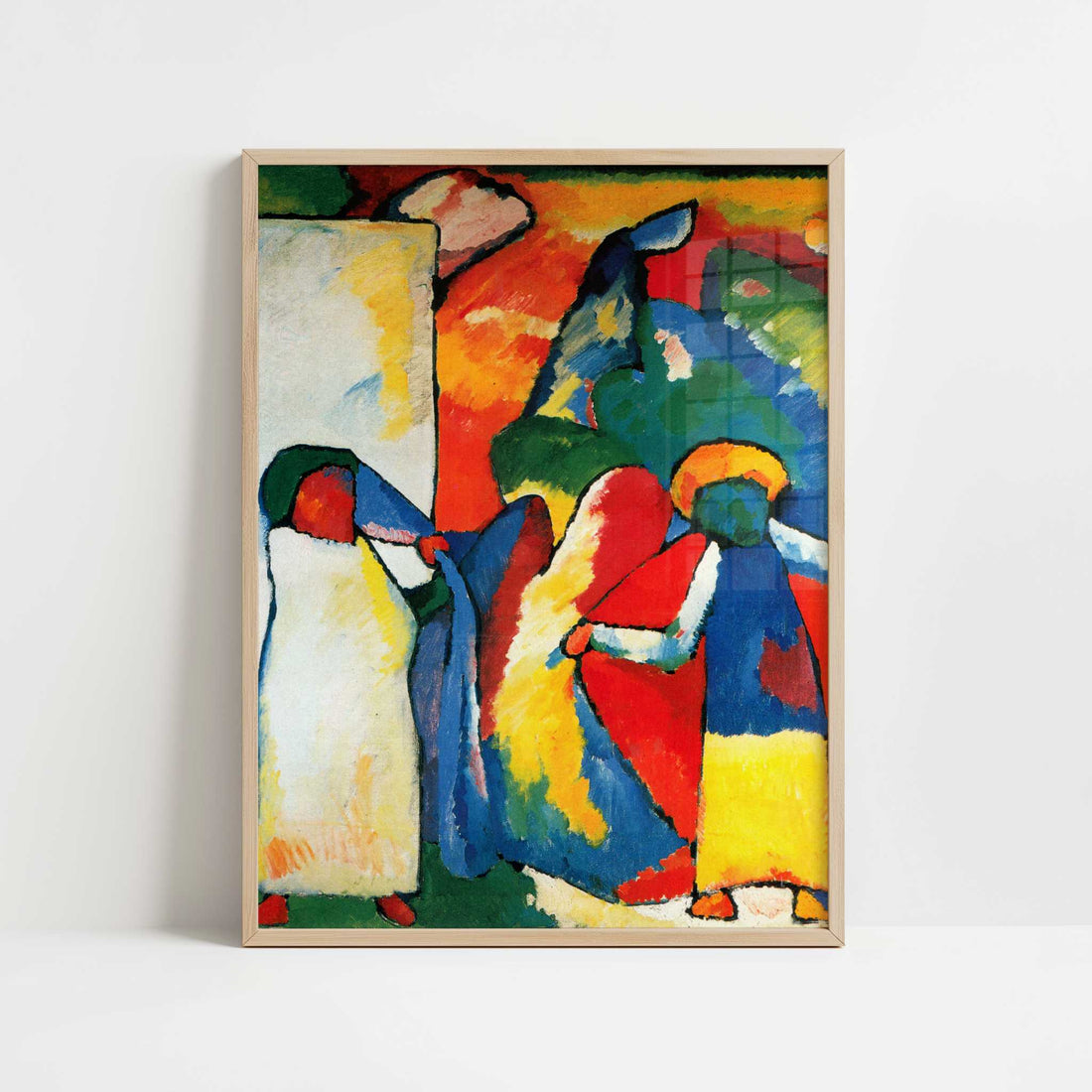 Improvisation 6 (1909) by Wassily Kandinsky – Art Print - Art print in oak frame