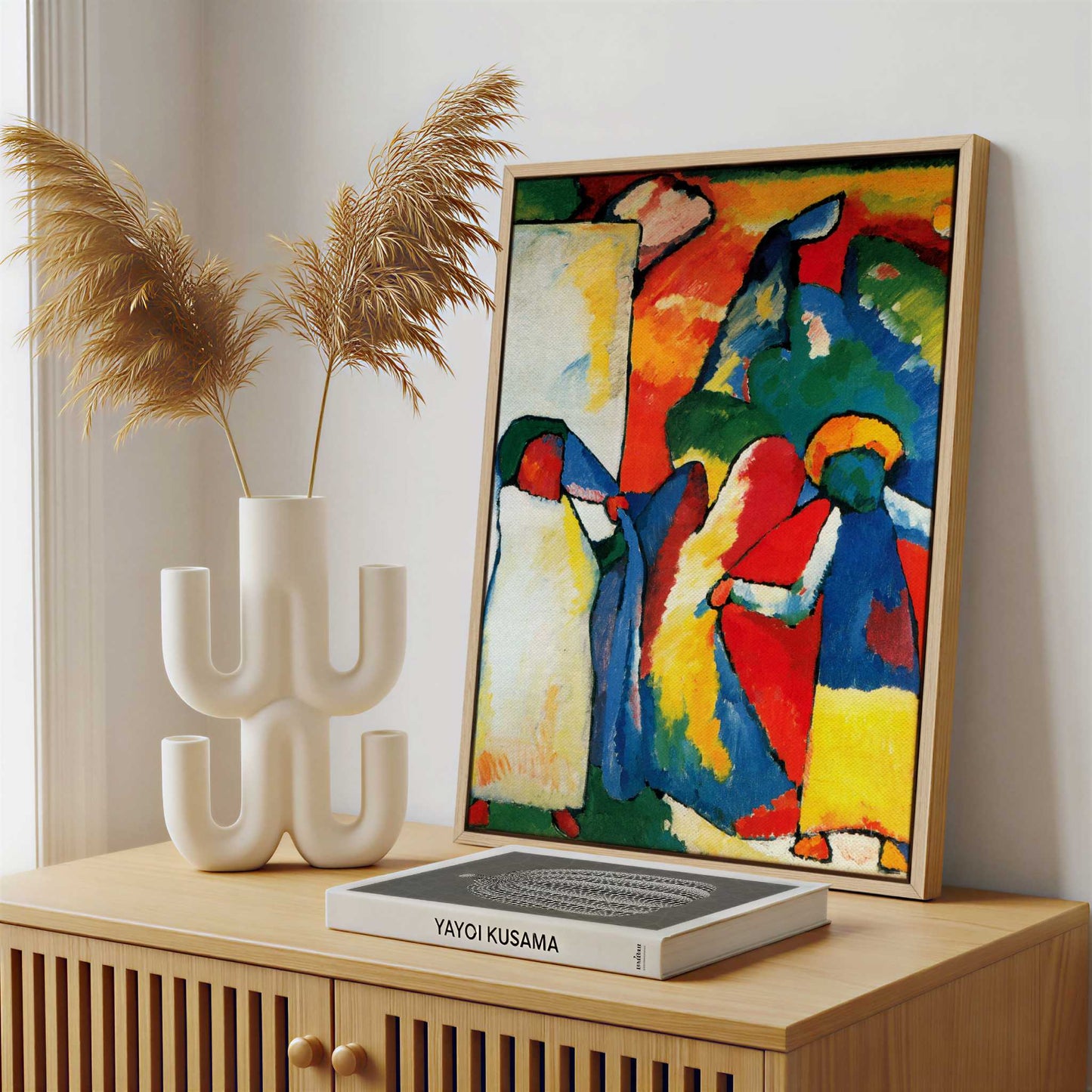 Framed Canvas - Framed canvas in a stylish interior setting