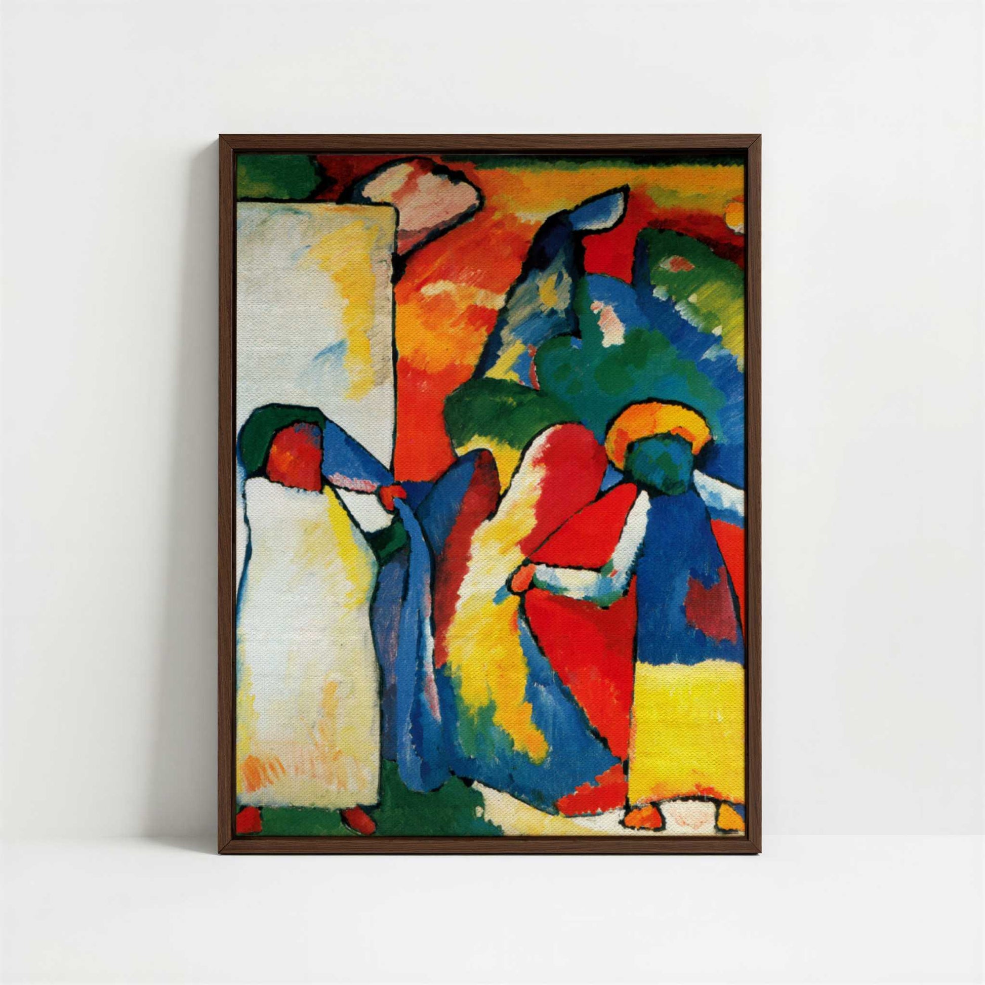 Framed Canvas - Framed canvas in dark wood color frame