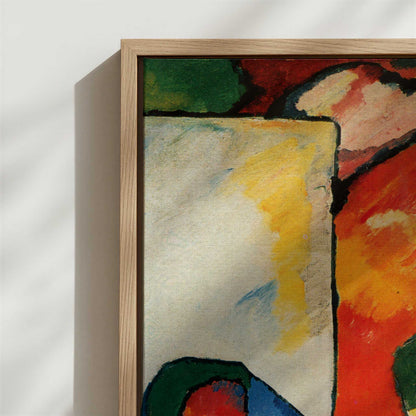 Framed Canvas - Close-up detail and texture of the framed canvas