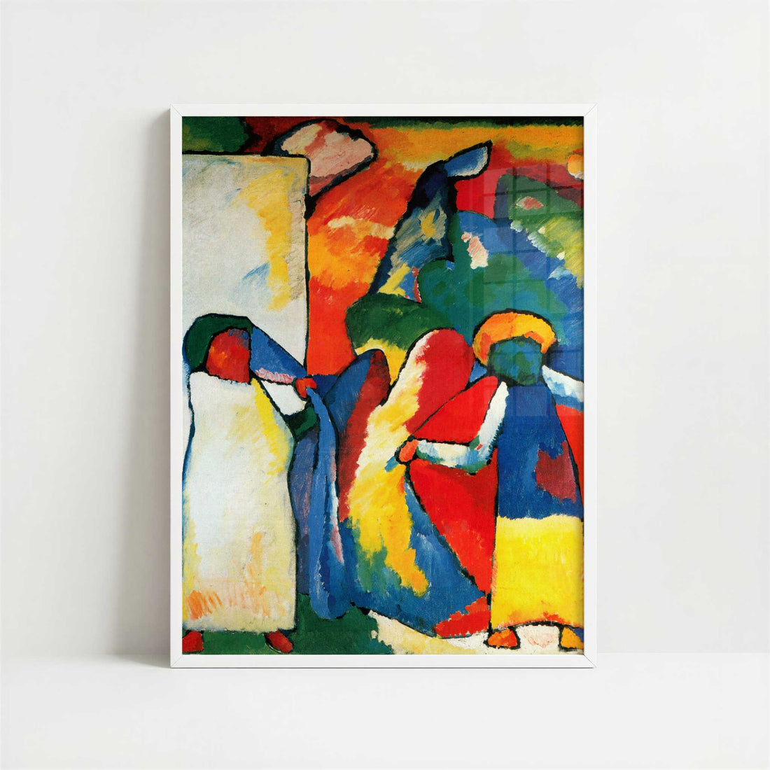 Improvisation 6 (1909) by Wassily Kandinsky – Art Print - Art print in white frame