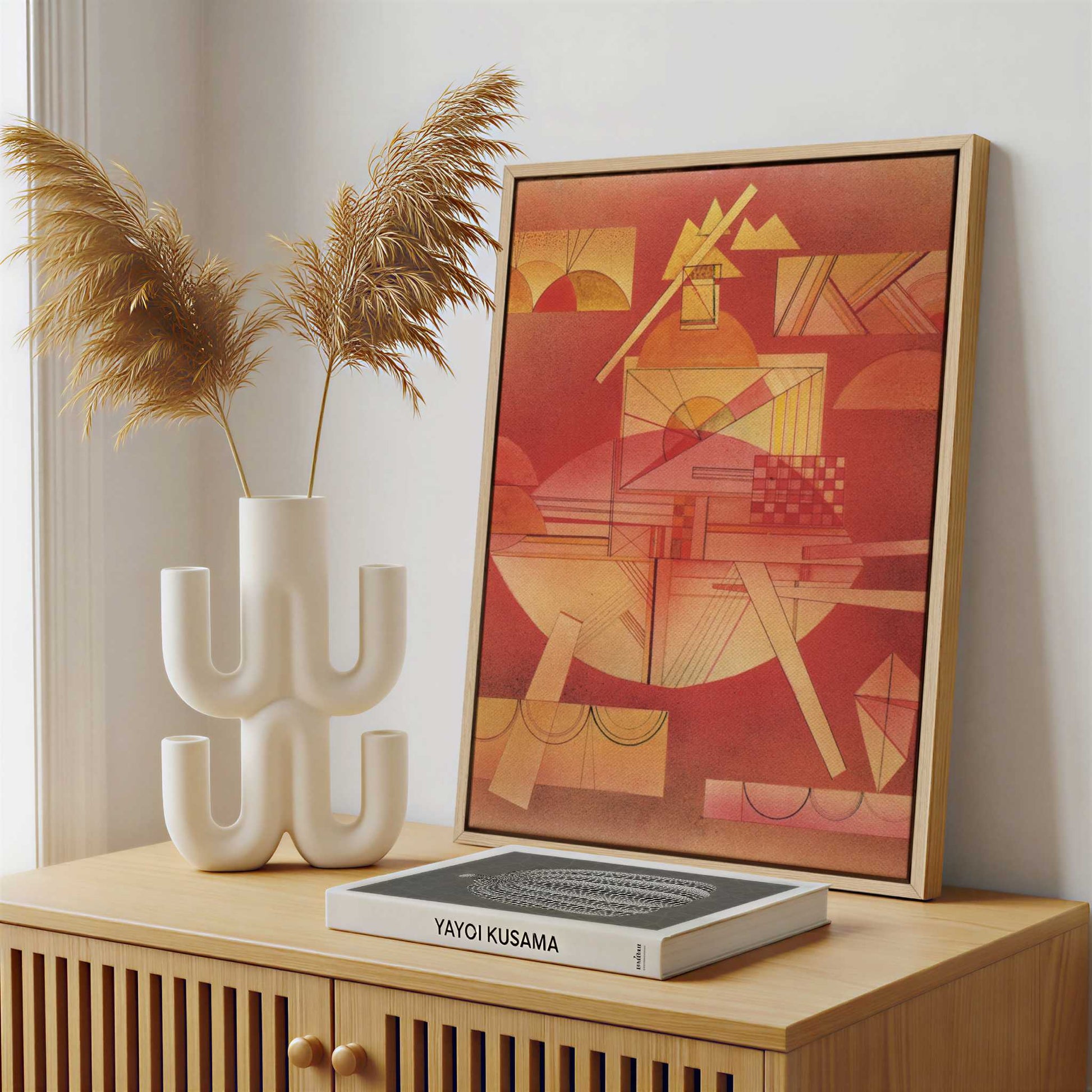 Framed Canvas - Framed canvas in a stylish interior setting