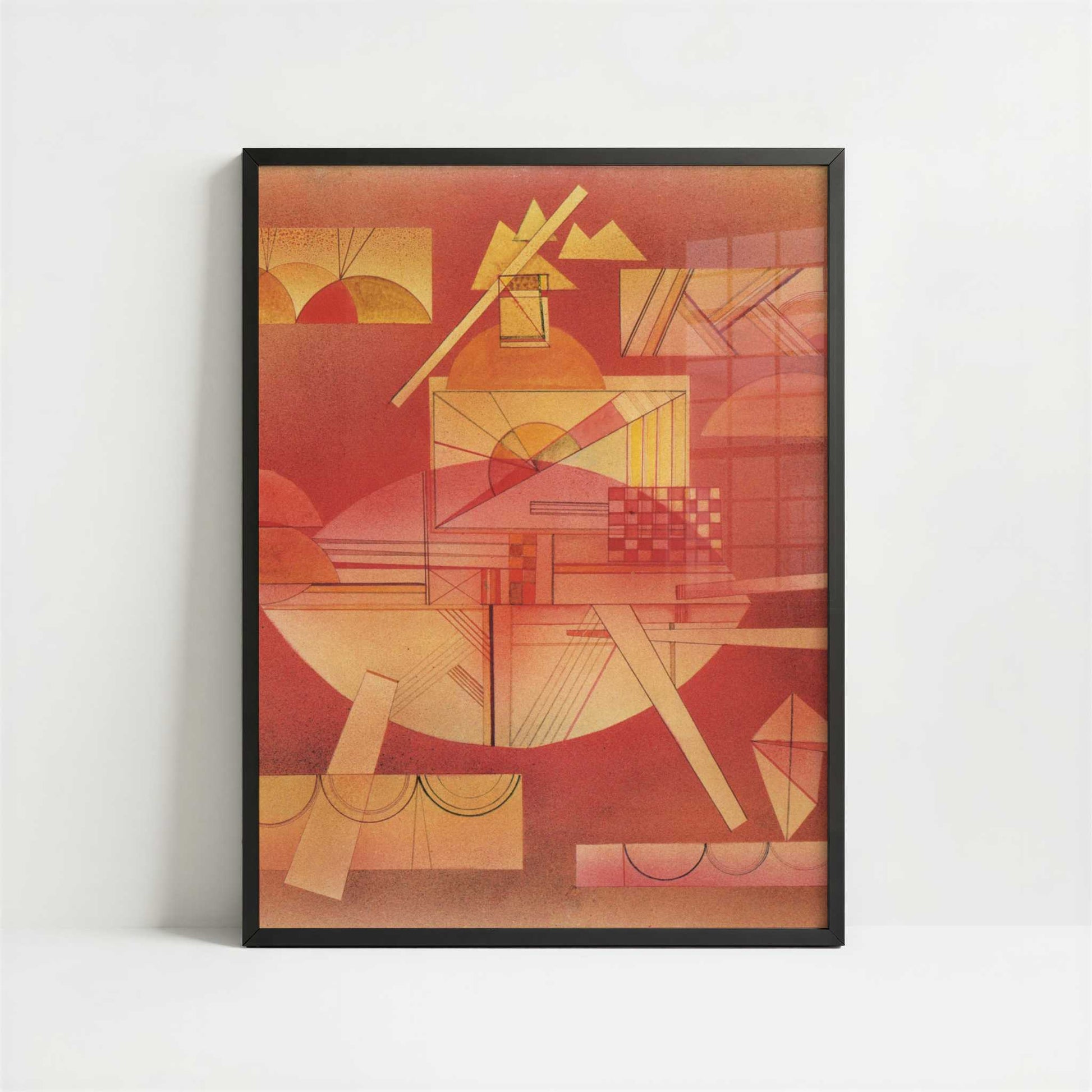 In the Heavy Red (1928) by Kandinsky – Art Print - Art print in black frame