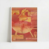 In the Heavy Red (1928) by Kandinsky – Art Print - Art print in white frame