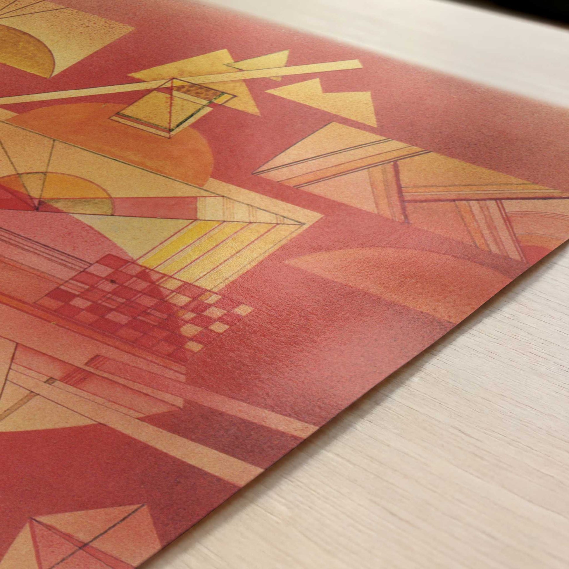 In the Heavy Red (1928) by Kandinsky – Art Print - Close-up detail of the art print