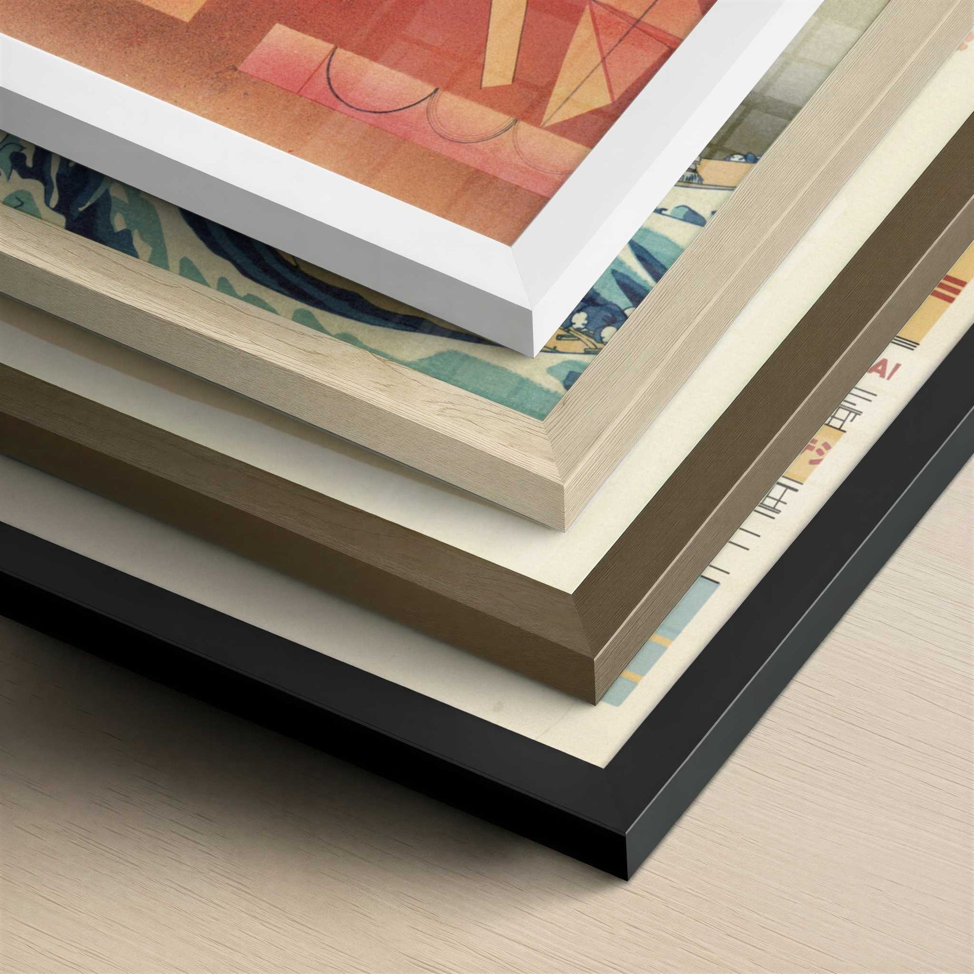 In the Heavy Red (1928) by Kandinsky – Art Print - Close-up detail of the different frames