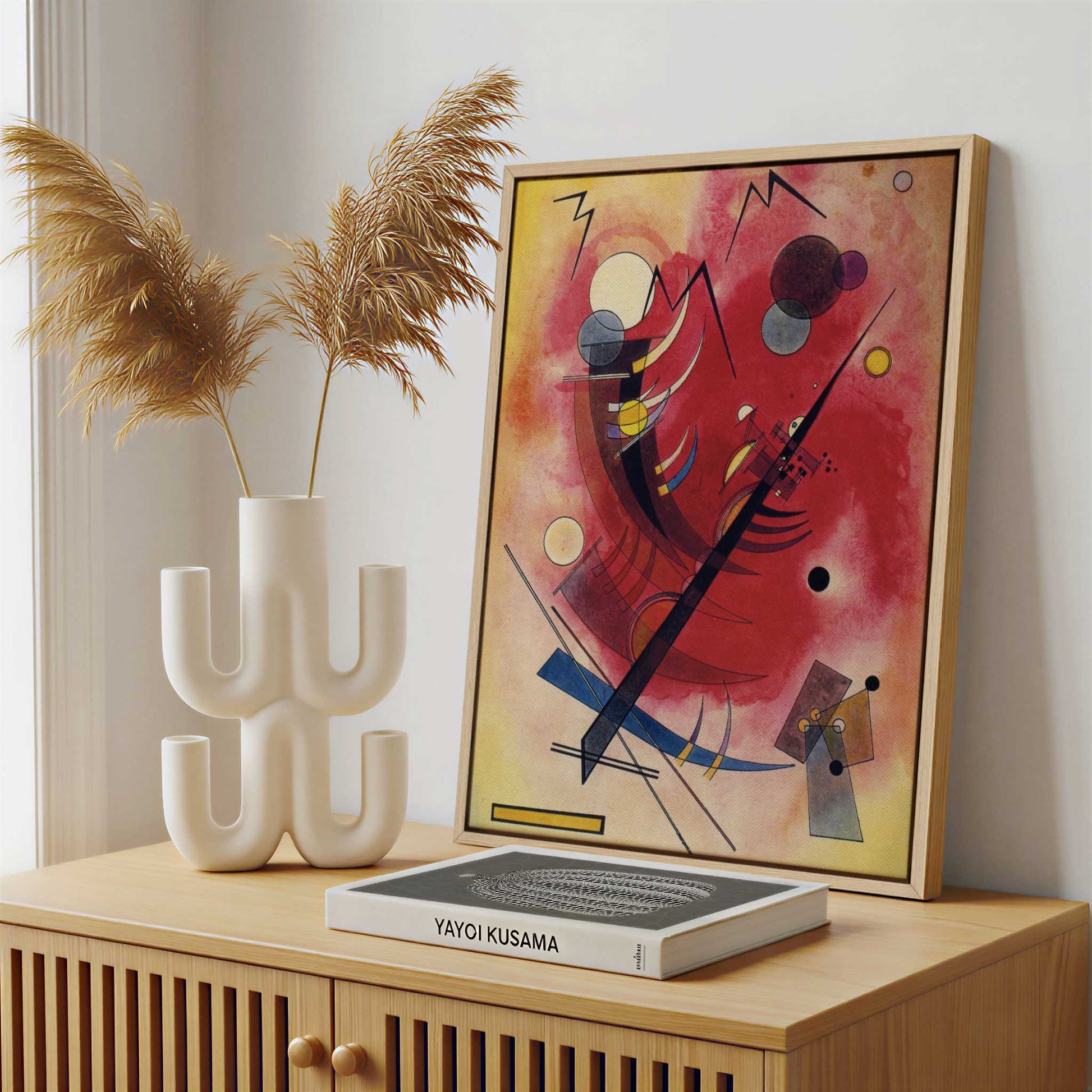 Framed Canvas - Framed canvas in a stylish interior setting