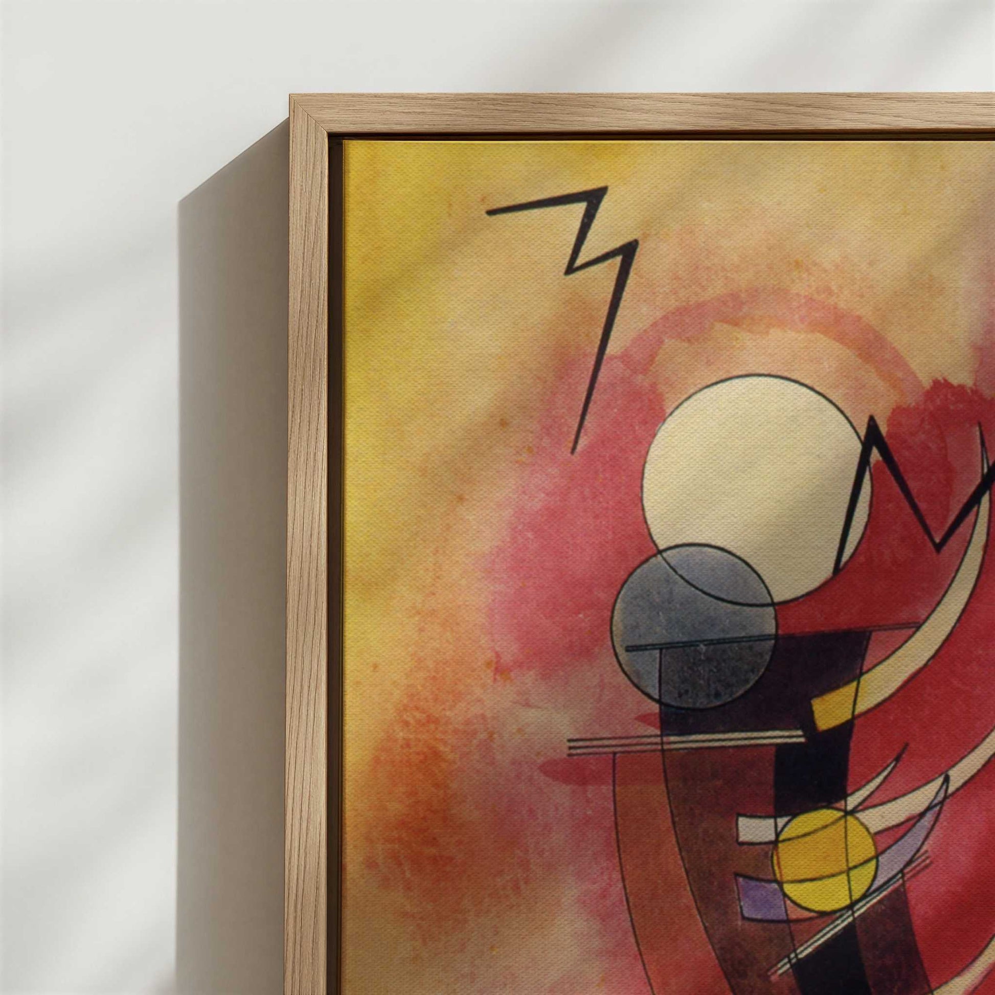 Framed Canvas - Close-up detail and texture of the framed canvas