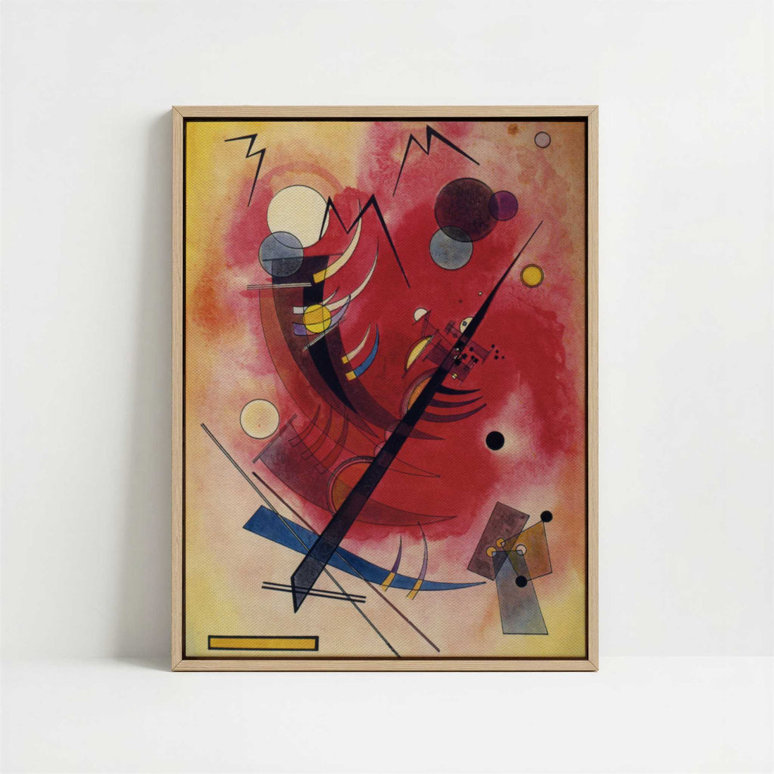 Framed Canvas - Framed canvas in oak color frame