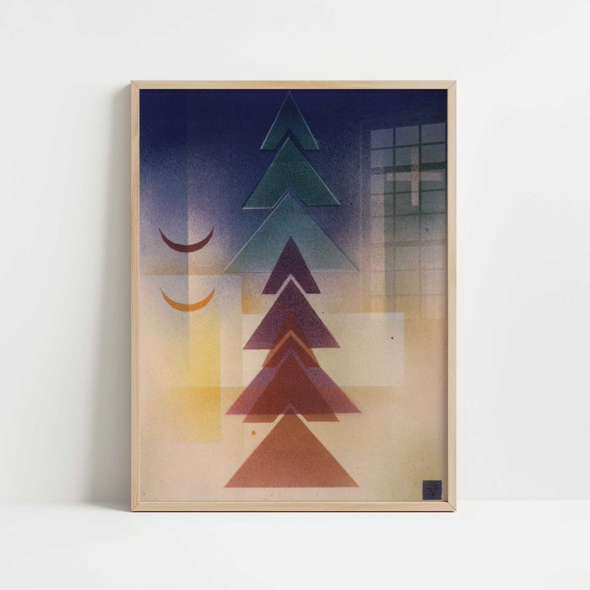 Into the Dark (1928) by Wassily Kandinsky – Art Print - Art print in oak frame