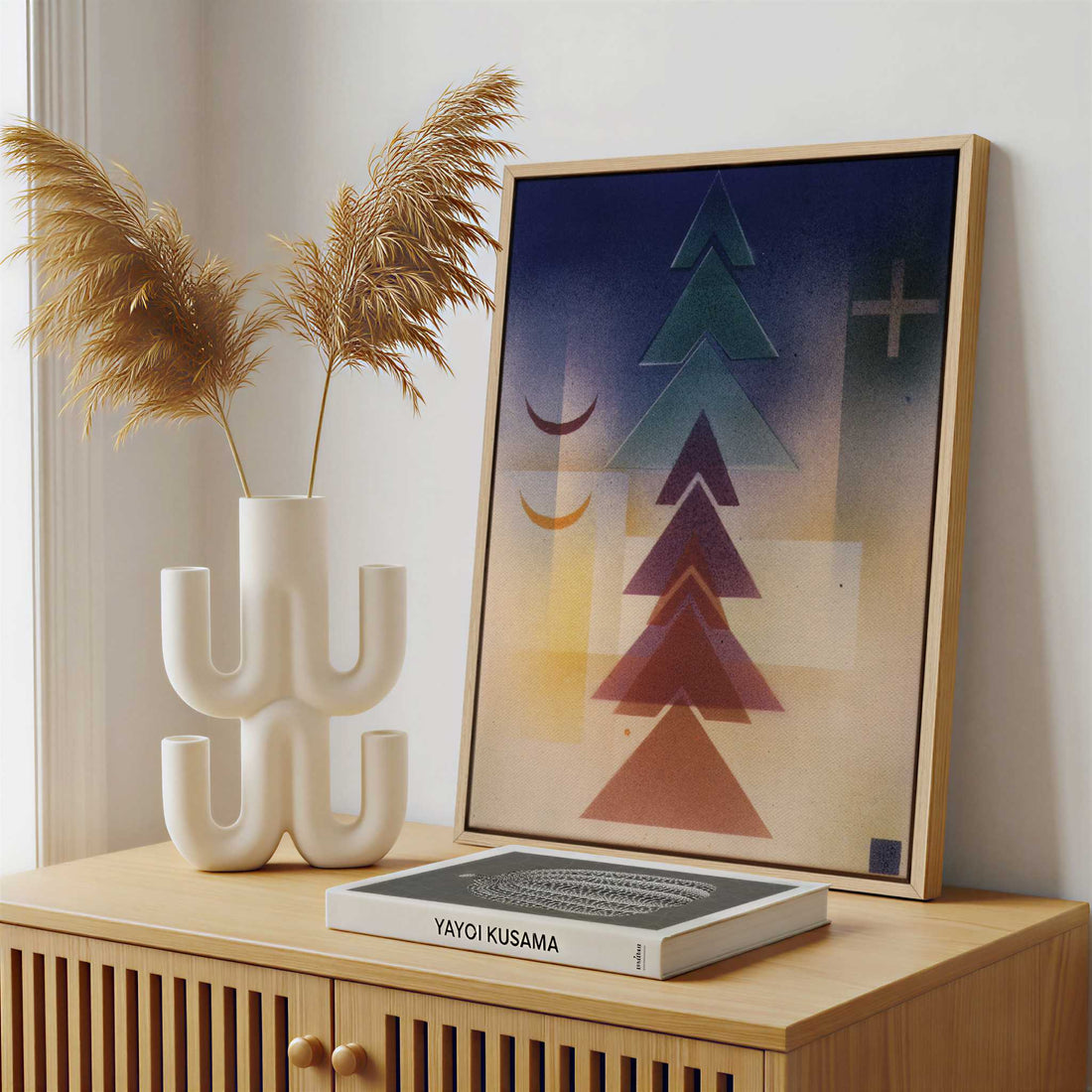 Framed Canvas - Framed canvas in a stylish interior setting