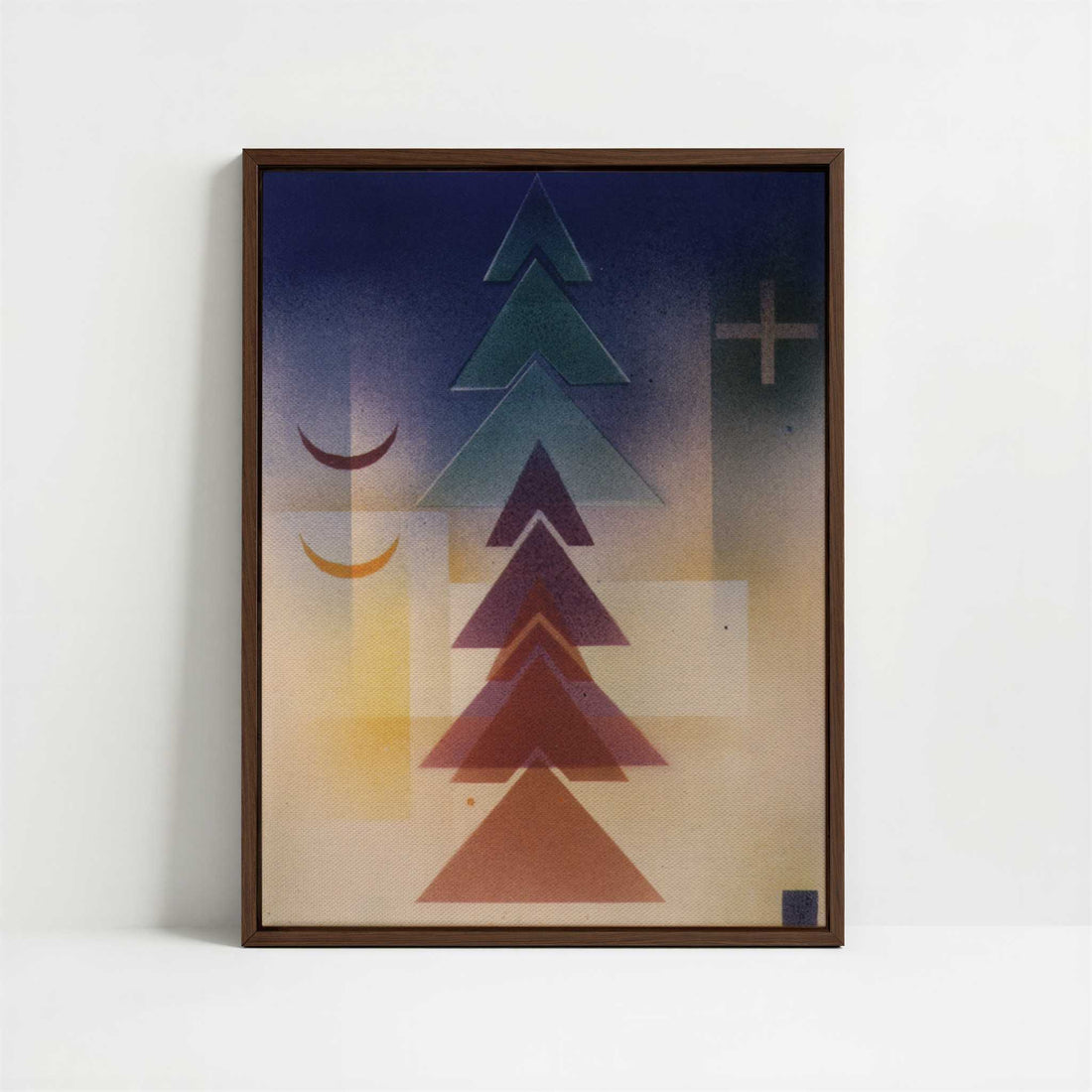 Framed Canvas - Framed canvas in dark wood color frame