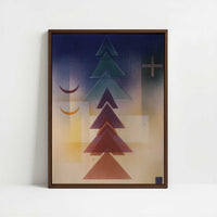 Framed Canvas - Framed canvas in dark wood color frame