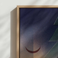 Framed Canvas - Close-up detail and texture of the framed canvas