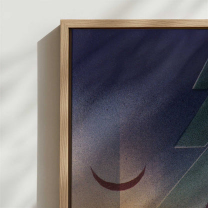 Framed Canvas - Close-up detail and texture of the framed canvas