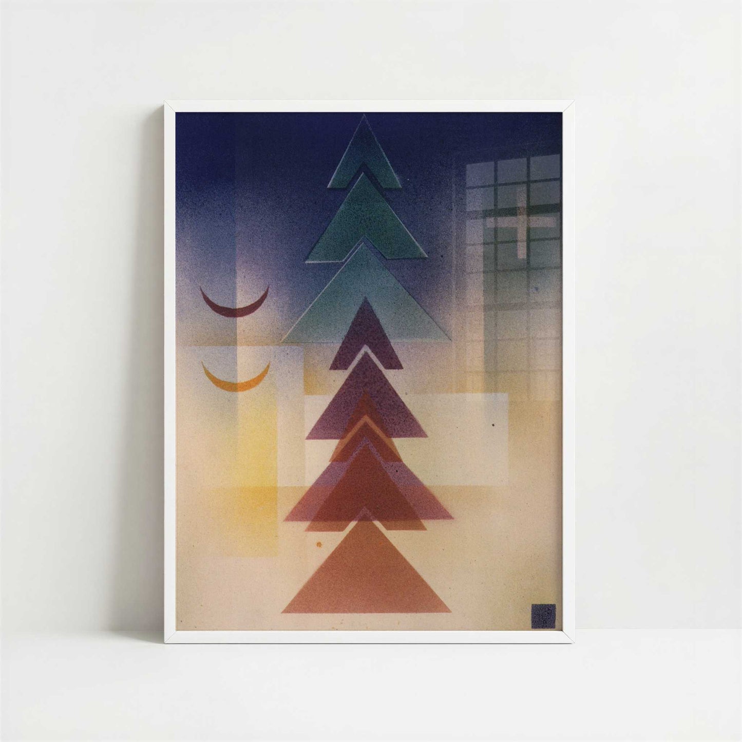 Into the Dark (1928) by Wassily Kandinsky – Art Print - Art print in white frame