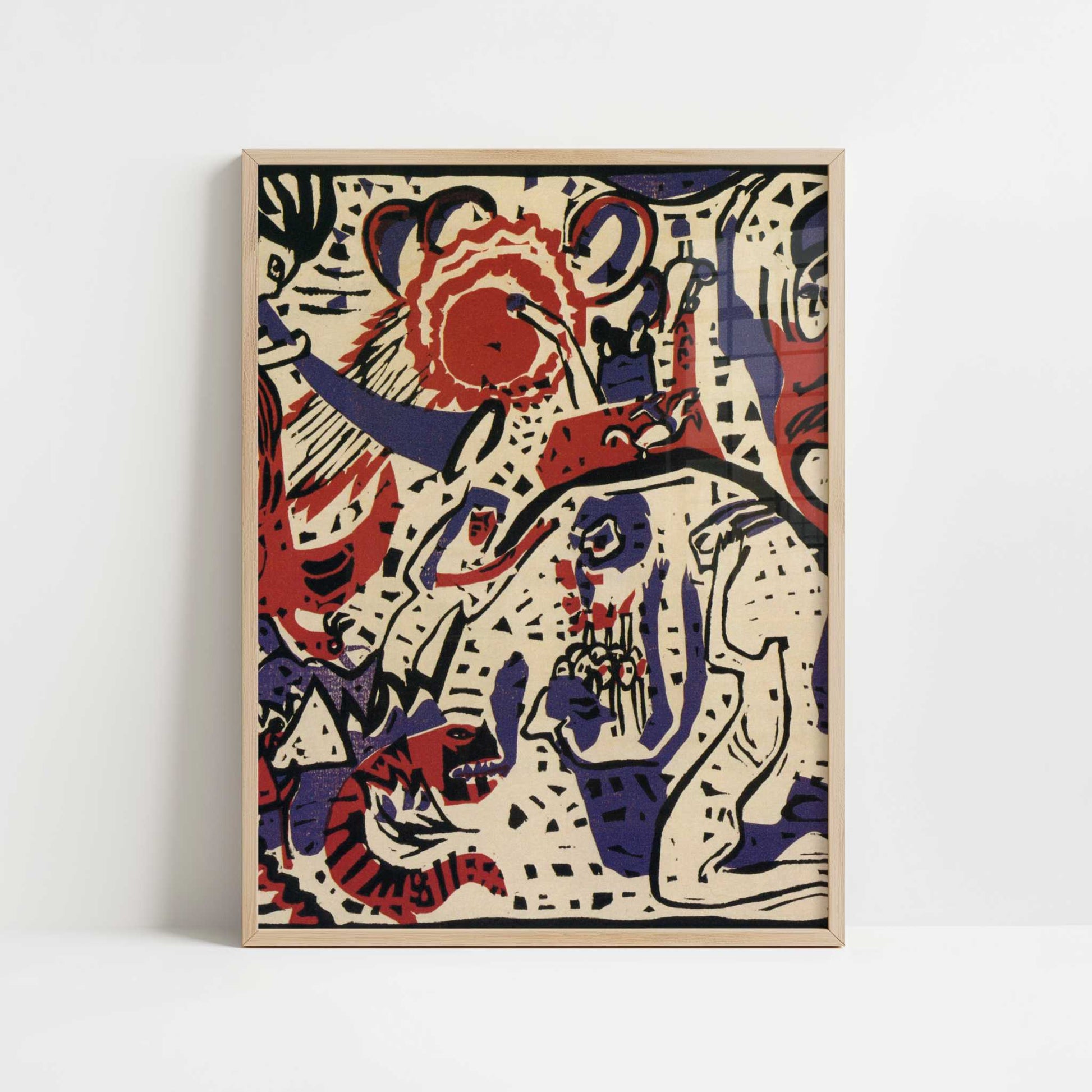 Large Resurrection (1911) by Wassily Kandinsky – Art Print - Art print in oak frame