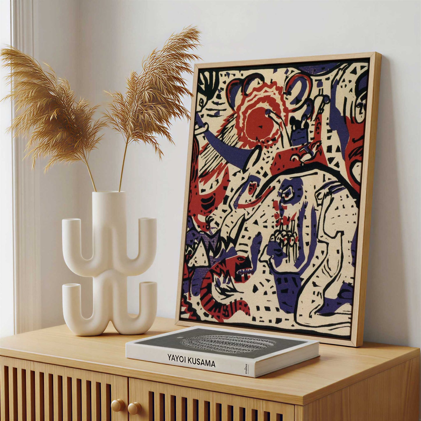 Framed Canvas - Framed canvas in a stylish interior setting
