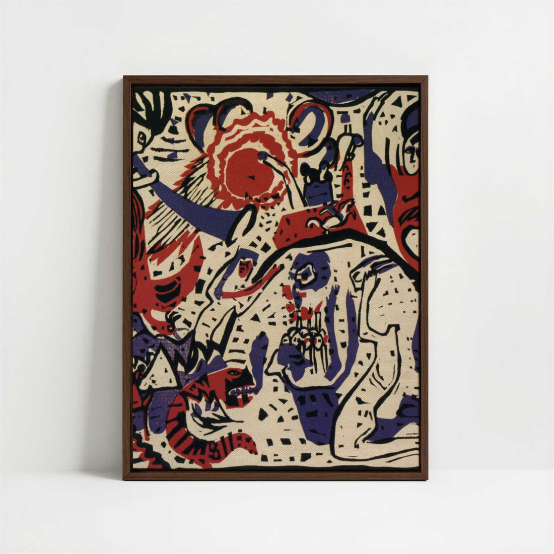 Framed Canvas - Framed canvas in dark wood color frame