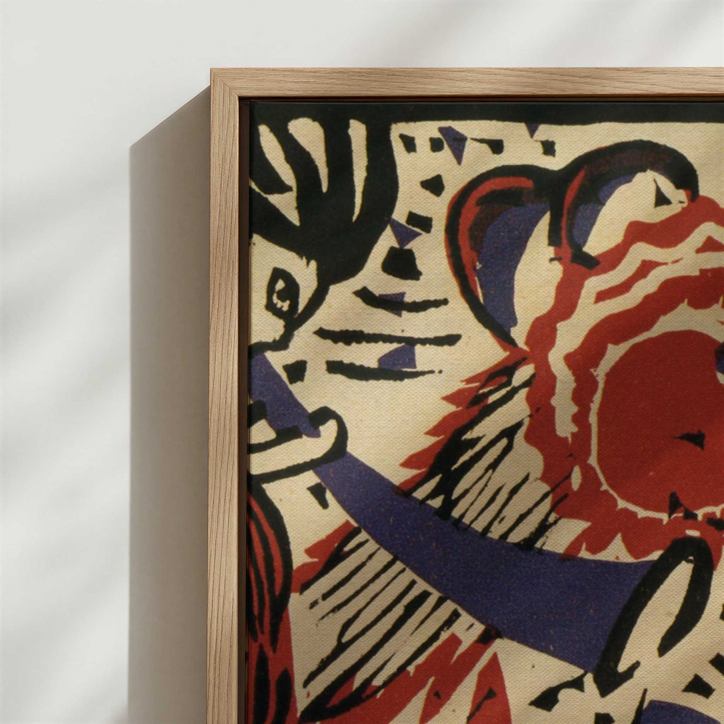 Framed Canvas - Close-up detail and texture of the framed canvas