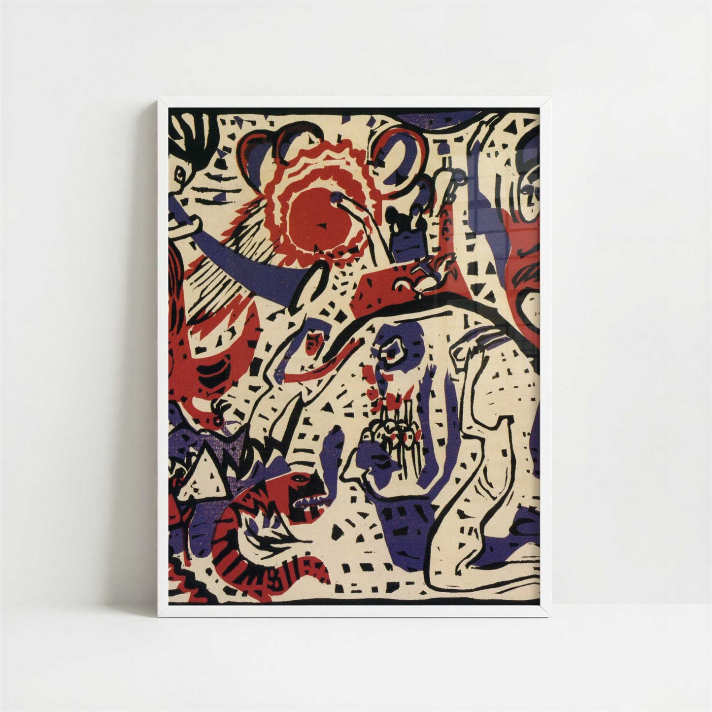 Large Resurrection (1911) by Wassily Kandinsky – Art Print - Art print in white frame