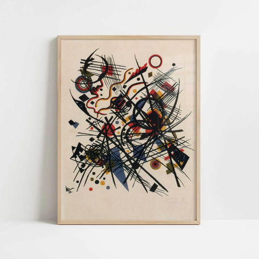 Lithograph for the Fourth Bauhaus Portfolio (1922) by Wassily Kandinsky – Art Print - Art print in oak frame