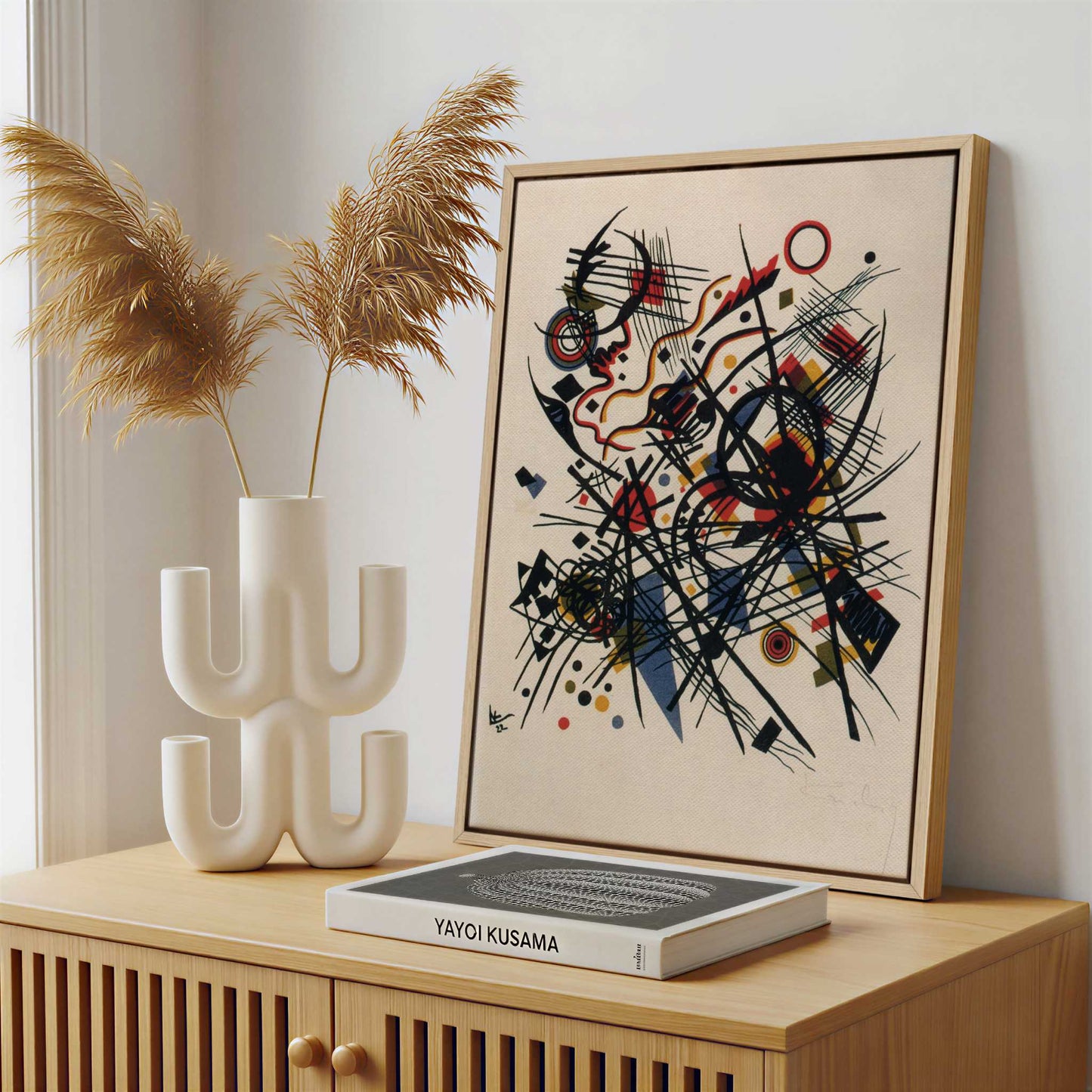 Framed Canvas - Framed canvas in a stylish interior setting