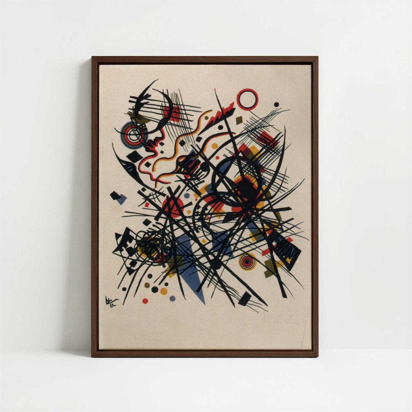 Framed Canvas - Framed canvas in dark wood color frame