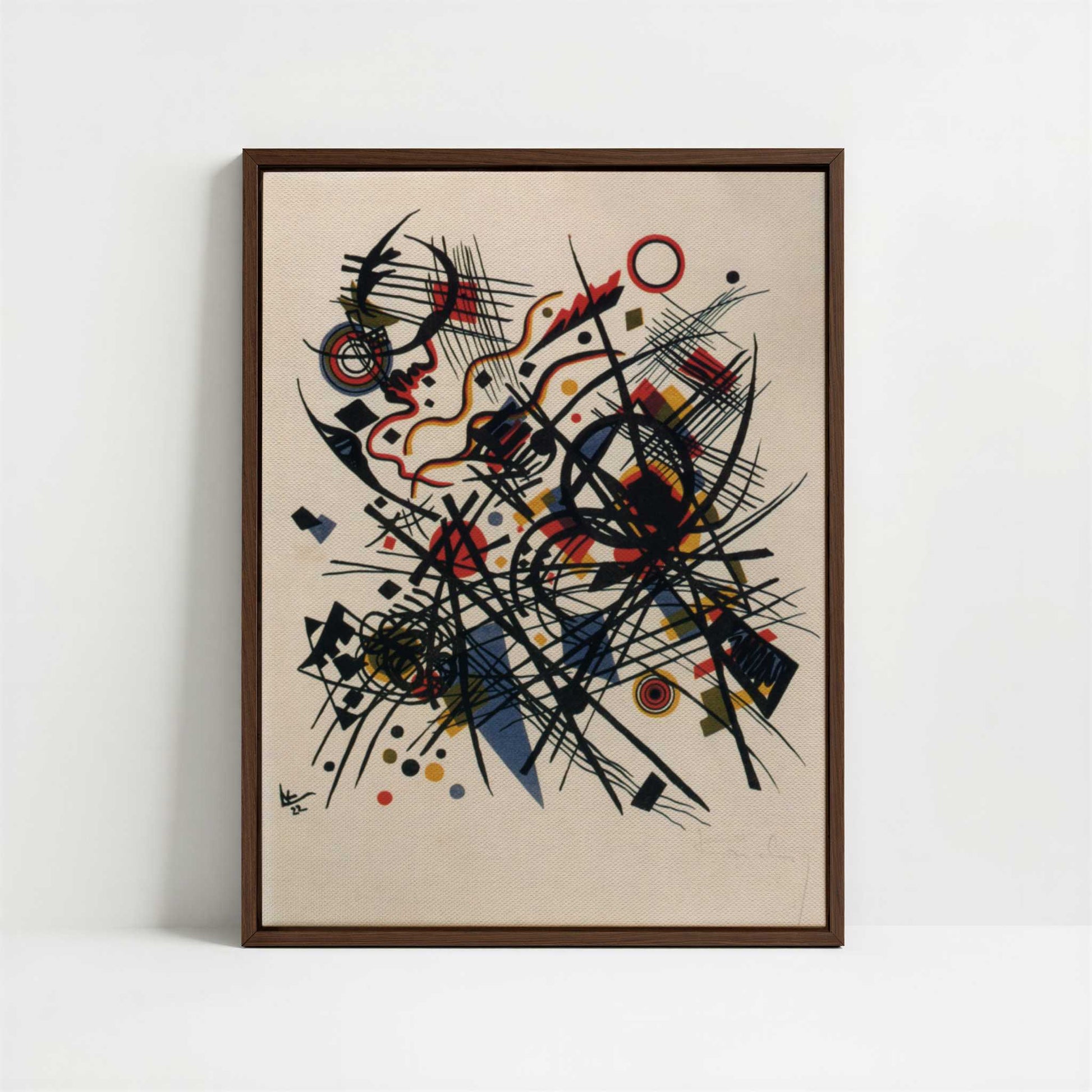 Framed Canvas - Framed canvas in dark wood color frame