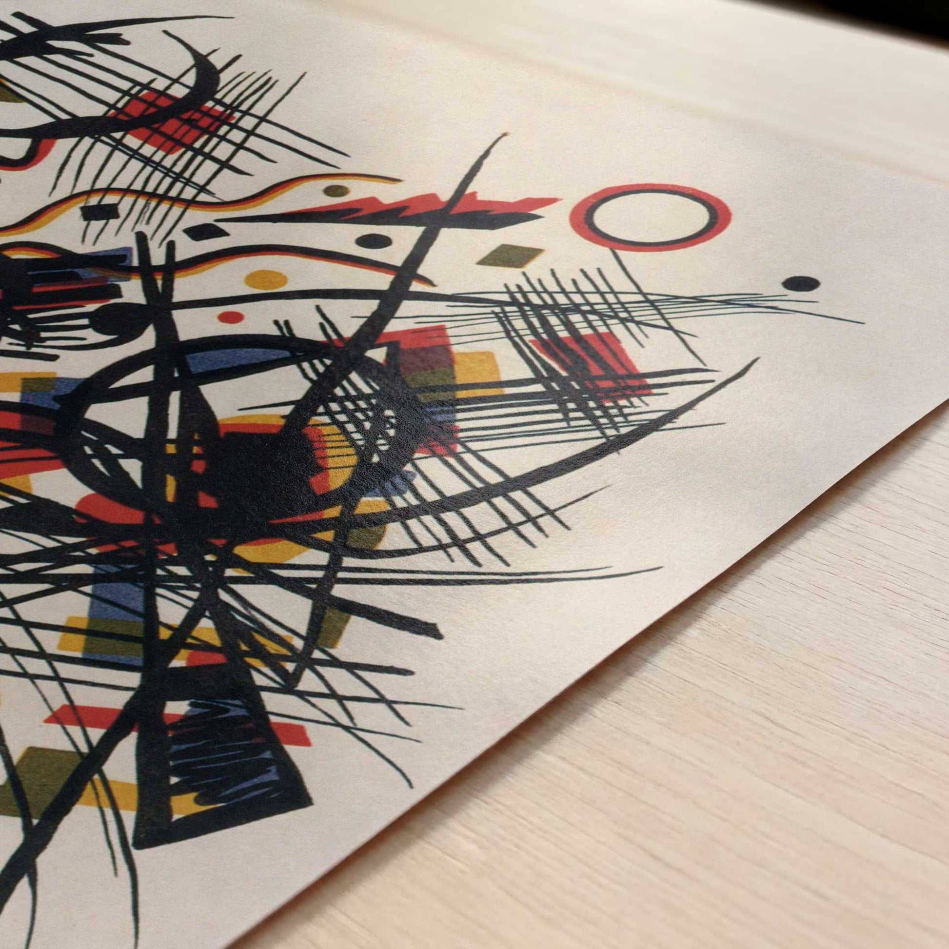 Lithograph for the Fourth Bauhaus Portfolio (1922) by Wassily Kandinsky – Art Print - Close-up detail of the art print