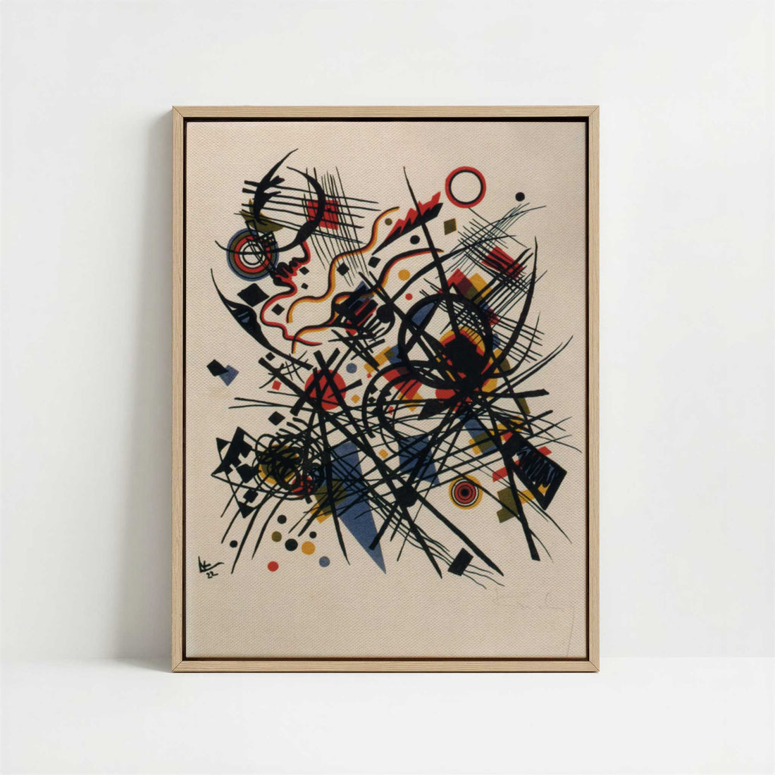 Framed Canvas - Framed canvas in oak color frame